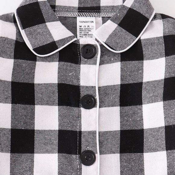 Basic Checkerboard Pajama Set - Picture 2 of 4